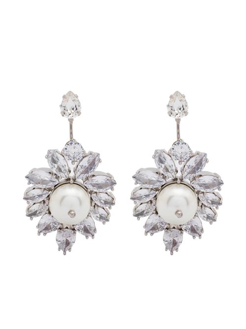 Silver-tone polished earrings Simone Rocha | ERG4990906PEARL/CRYSTAL